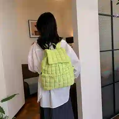 辛巴赫 百搭潮流格子轻便旅游大容量 尼龙 双肩包 常规 女款 多色