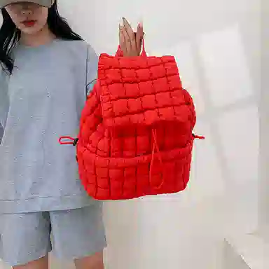 辛巴赫 百搭潮流格子轻便旅游大容量 尼龙 双肩包 常规 女款 多色