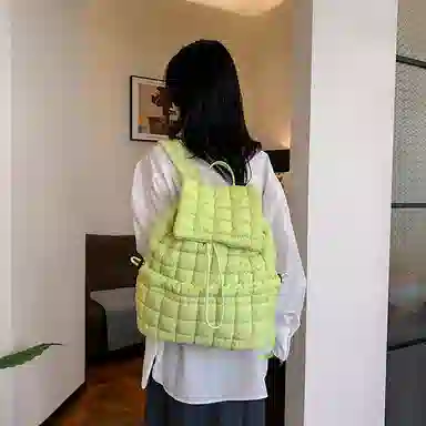 辛巴赫 百搭潮流格子轻便旅游大容量 尼龙 双肩包 常规 女款 多色