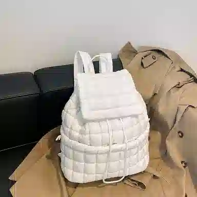 辛巴赫 百搭潮流格子轻便旅游大容量 尼龙 双肩包 常规 女款 多色