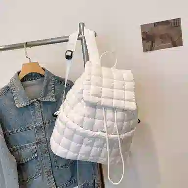 辛巴赫 百搭潮流格子轻便旅游大容量 尼龙 双肩包 常规 女款 多色