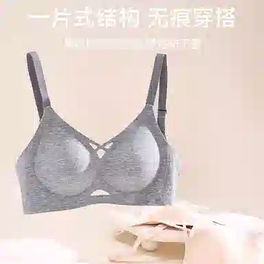 艾诗塔 小胸聚拢一片式无痕美背文胸夏薄款无钢圈收副乳防走光内衣 女款