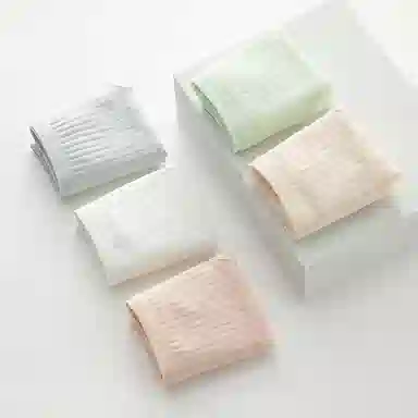 艾诗塔 日系莫兰迪简约纯色内裤中腰透气纯棉裆包臀薄款学生三角裤 女款 组合装