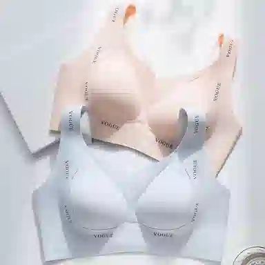 艾诗塔 无痕大码内衣薄款大胸显小收副乳聚拢防下垂舒适裸感一片式文胸 女款