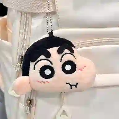 歪瓜出品 蜡笔小新角色 随身镜 可爱搞怪钥匙扣 谷圈挂件