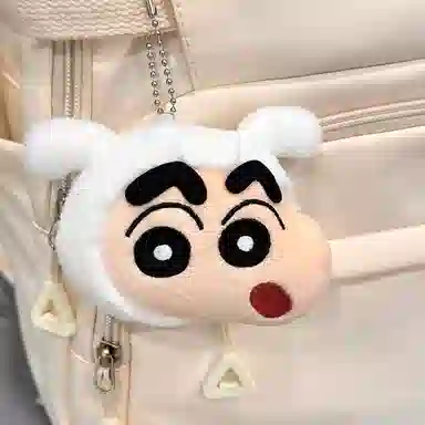 歪瓜出品 蜡笔小新角色 随身镜 可爱搞怪钥匙扣 谷圈挂件