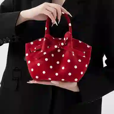 BEGOOER Retro Bow Bag Red Polka Dot