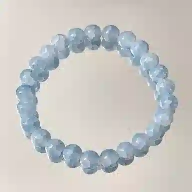 星珍思 山茶花 森系甜美小众高级感白月光精致气质日常 叠戴手饰 琉璃 玉石手串 女款