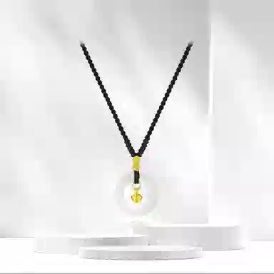 星珍思 转运铃铛平安扣  新中式国潮风招财纳福平安喜乐颈饰 复古几何小圆满锁骨链 菩提根 项链 女款