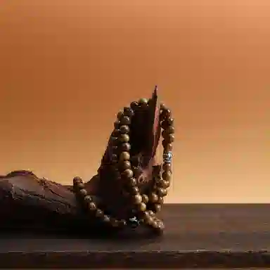 星珍思 福禄吉祥 新中式国潮复古民族风多圈佛珠素圈盘玩转运 小众叠戴天珠 檀木 手串 男女同款情侣款