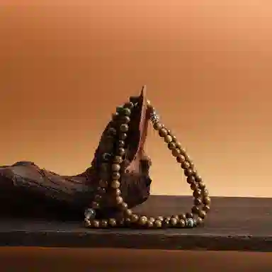 星珍思 福禄吉祥 新中式国潮复古民族风多圈佛珠素圈盘玩转运 小众叠戴天珠 檀木 手串 男女同款情侣款