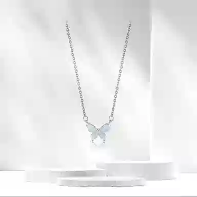 星珍思 梦幻甜美小众设计灵动蝴蝶锁骨链 轻奢浪漫精致约会通勤百搭 圣诞新年 合金 项链 女款