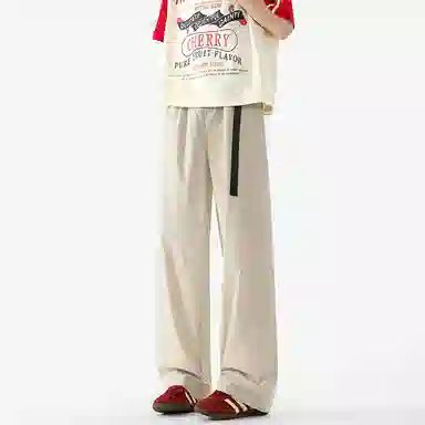 西行纪 冰丝凉感户外运动透气宽松速干直筒西裤拖地垂感百搭空调裤美式高街潮牌薄款运动休闲裤 男女同款