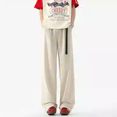西行纪 冰丝凉感户外运动透气宽松速干直筒西裤拖地垂感百搭空调裤美式高街潮牌薄款运动休闲裤 男女同款