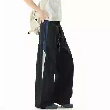 西行纪 山系户外机能风时尚侧边镂空网眼拼接撞色个性设计少年感垂感宽松运动百搭直筒薄款伞兵休闲裤 男女同款
