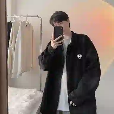 西行纪 美式高街复古雪尼尔条纹肌理感小香风慵懒风时尚衬衫式开衫外套日常通勤慵懒感休闲百搭痞帅翻领夹克 男女同款