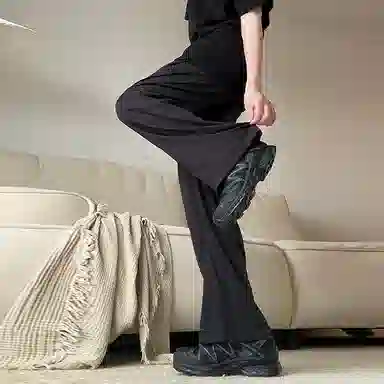西行纪 美式高街设计感冰丝垂感降落伞兵裤直筒阔腿凉感薄款网布打孔透气速干运动休闲裤 男女同款
