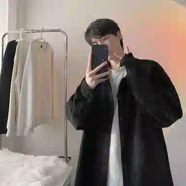 西行纪 美式高街复古雪尼尔条纹肌理感小香风慵懒风时尚衬衫式开衫外套日常通勤慵懒感休闲百搭痞帅翻领夹克 男女同款