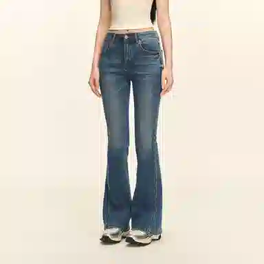 CLIMAX VISION Retro High Waist Slim Flared Jeans