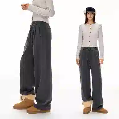 CLIMAX VISION Cozy Fleece Wide Leg Pants