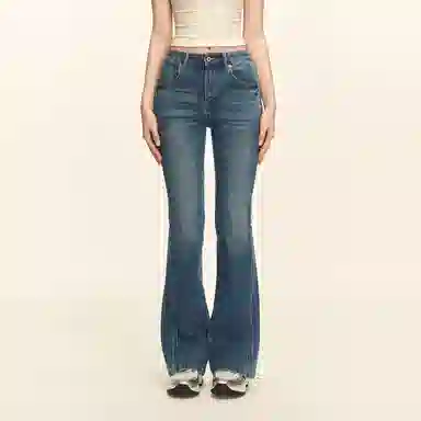 CLIMAX VISION Retro High Waist Slim Flared Jeans