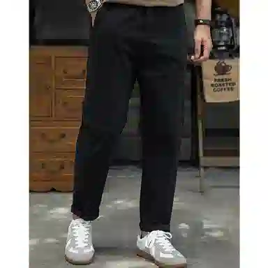 唔刃 美式复古弹力棉奇诺裤锥形休闲咔叽修身直筒长裤工装裤 男款