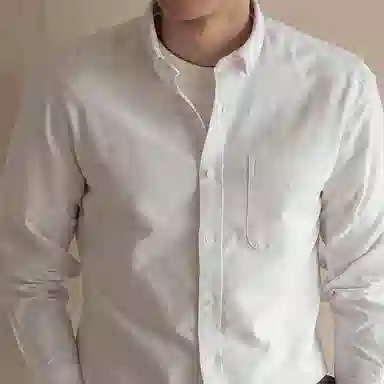 唔刃 合身柔软舒适百搭休闲纯色长袖衬衫 男款