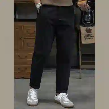 唔刃 美式复古弹力棉奇诺裤锥形休闲咔叽修身直筒长裤工装裤 男款