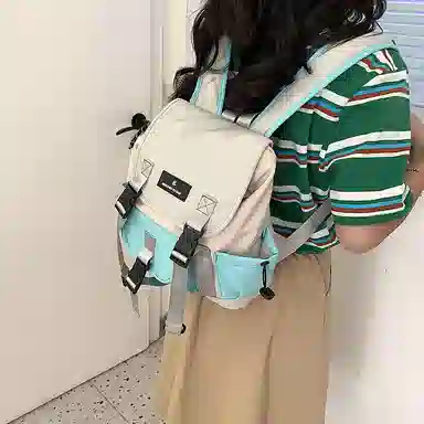 度森袋鼠 时尚运动休闲轻便 尼龙 双肩包 常规 女款 灰色/紫色/绿色