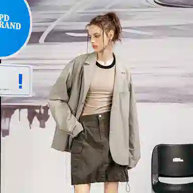 ben.panda Basic Single-Breasted Blazer