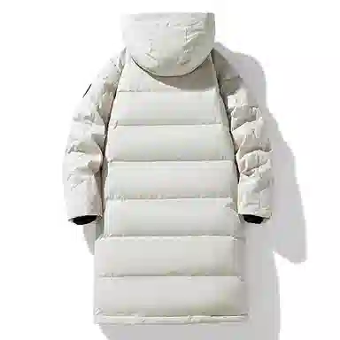 雅鹿 潮牌加厚保暖极寒户外时尚连帽百搭舒适长款羽绒服 男女同款