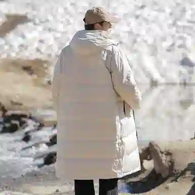 雅鹿 潮牌加厚保暖极寒户外时尚连帽百搭舒适长款羽绒服 男女同款