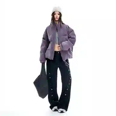 The Simpsons Waffle Texture Down Jacket