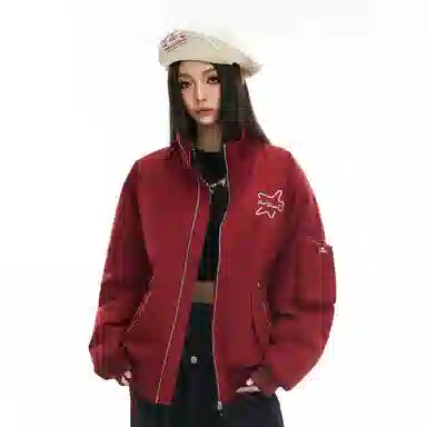 The Simpsons Streetwear Graffiti Embroidered Down Jacket