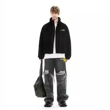 The Simpsons Waffle Texture Down Jacket