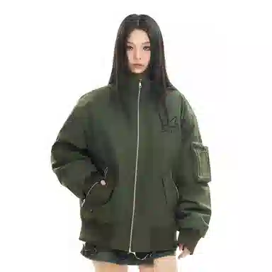 The Simpsons Streetwear Graffiti Embroidered Down Jacket