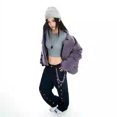 The Simpsons Waffle Texture Down Jacket