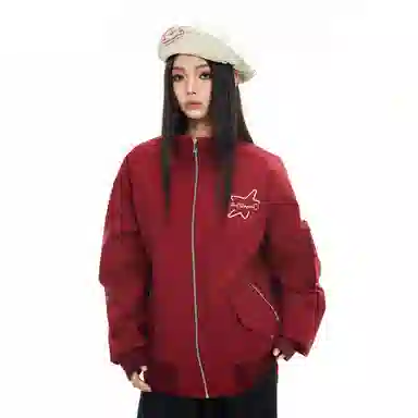 The Simpsons Streetwear Graffiti Embroidered Down Jacket