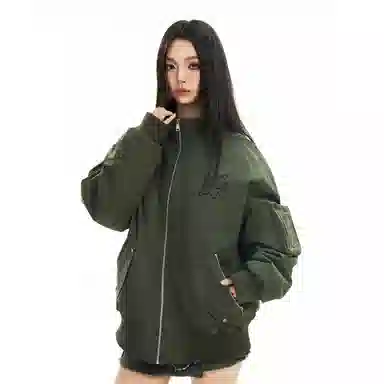 The Simpsons Streetwear Graffiti Embroidered Down Jacket