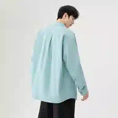 日系文艺简约多巴胺口袋款外套休闲简约宽松通勤打底长袖衬衫 男女同款