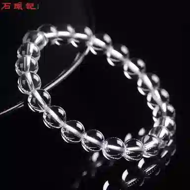 石头记 【优雅与纯净】晶体透亮纯净 小众设计优雅高级感简约百搭#好运 考试上岸 礼盒款天然 白水晶 手串 男女同款情侣款