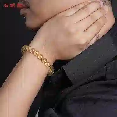 石头记 招财进宝 时来运转寓意八方来财 暴富 做个富婆 小众设计不规则串珠配饰 新中式国朝好运 礼盒款天然 黄水晶 手串 男女同款情侣款