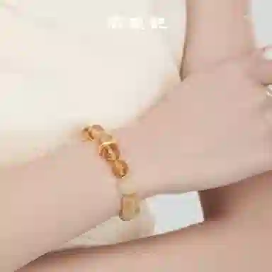 石头记 吸金招米转运珠配饰 高级感小众设计 八方来财 好运上岸配饰#好运天然 黄发晶 手串 男女同款情侣款