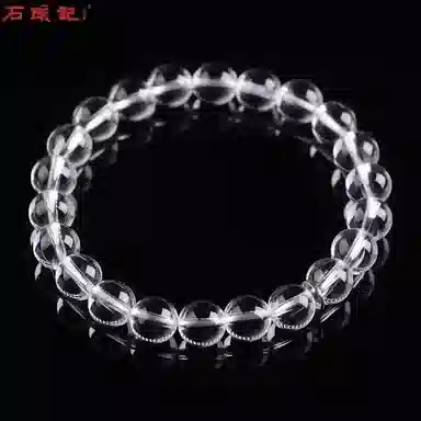 石头记 【优雅与纯净】晶体透亮纯净 小众设计优雅高级感简约百搭#好运 考试上岸 礼盒款天然 白水晶 手串 男女同款情侣款