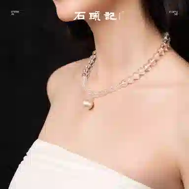 石头记 清透氛围感 小众精致 通勤百搭贵气感 #好运天然 白水晶 项链 女款