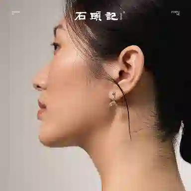 石头记 小众精致透亮纯净 清透氛围感白月光 优雅高级感 约会通勤百搭贵气感#好运天然 白水晶 耳环 女款