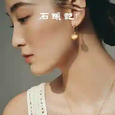 石头记 耳饰 新中式金色高级感 时尚简约复古轻奢小众设计小巧精致优雅 招财纳福转运旺事业#好运 虎眼石 耳环 女款