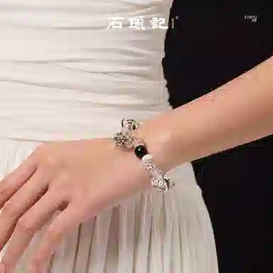 石头记 稳定情绪清透氛围感白月光腕饰 小众精致饰品 上班上学约会通勤百搭贵气感 #好运 礼盒款天然 白水晶 手串 男女同款情侣款