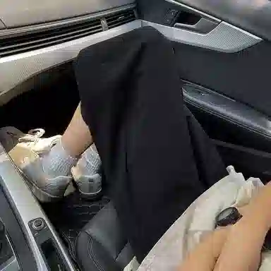 零氏 夏季潮流激光打孔网眼纯色简约中腰透气舒适宽松百搭凉感冰丝七分休闲短裤 男女同款