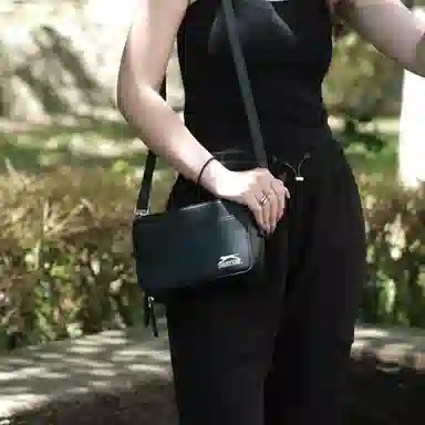 Slazenger Retro Logo Waist Bag Black